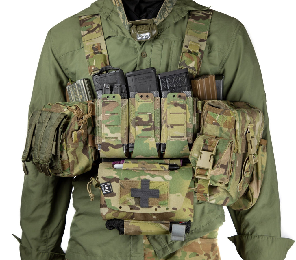 Hunting MK5 Tactical Chest Rig MOLLE Front Panel With Triple 5.56